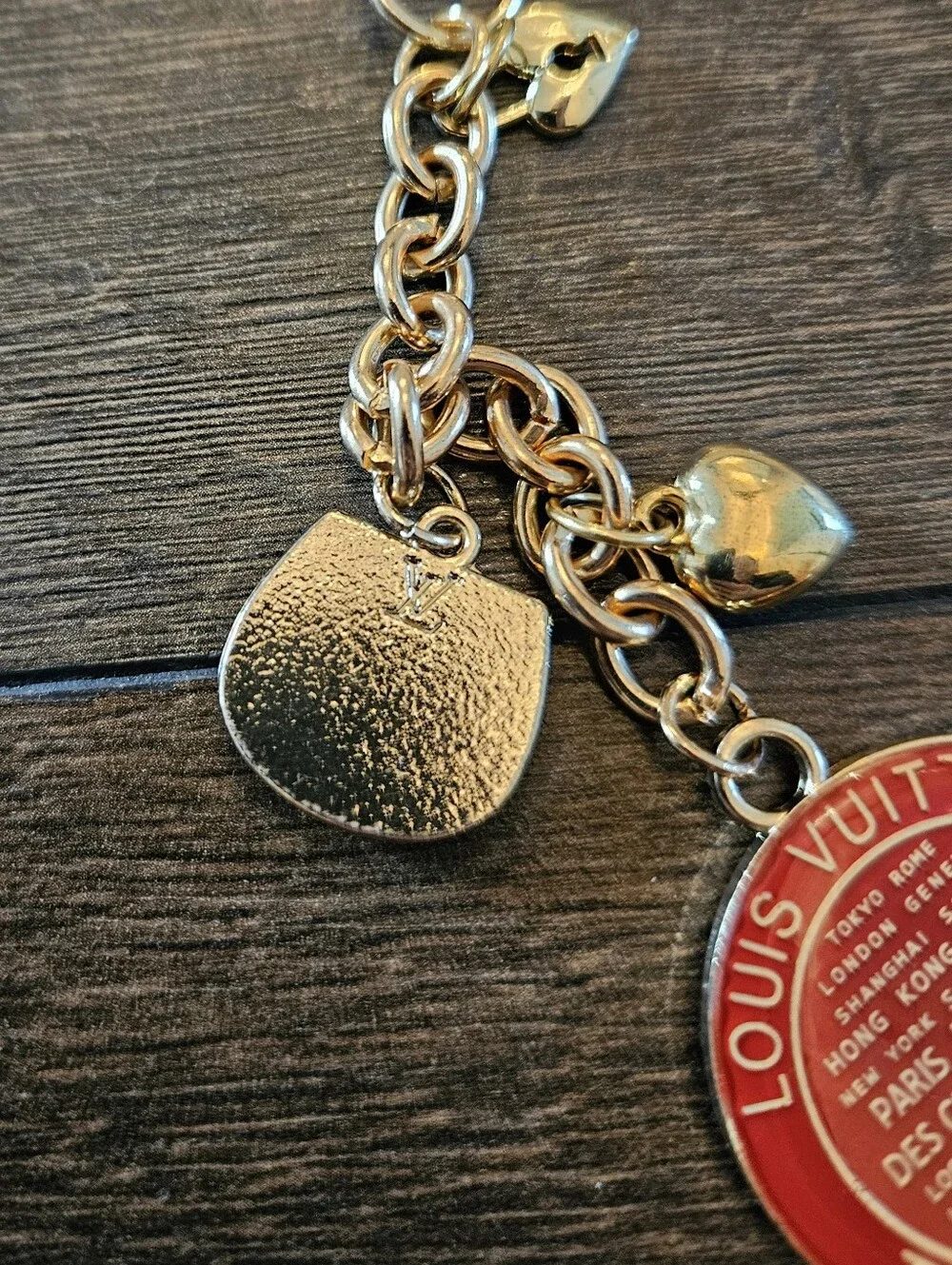 LV Trunks & Bags Medallion + Stamped Purse Charm Reimagined On Handmade Bagcharm